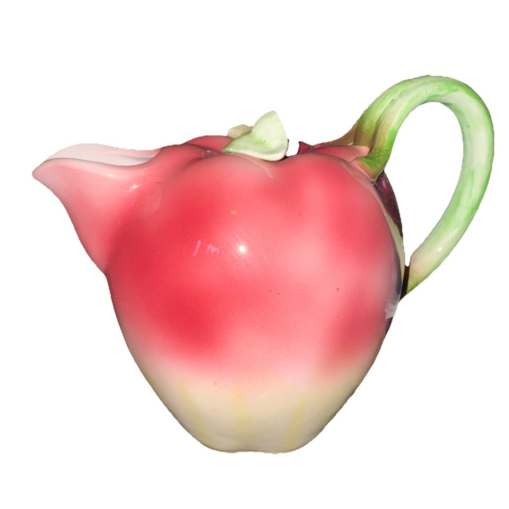 Vintage Japan Ceramic Mid - Century Modern Fuji Apple‎ Pitcher
